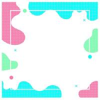 Colorful Groovy Border Abstract Frame vector