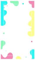 Colorful Groovy Rectangle Border Abstract Frame vector