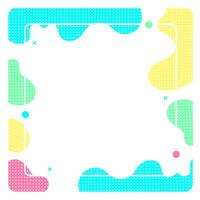 Colorful Groovy Border Presentation Frame vector