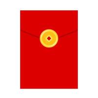 Red paper pack. Envelope . Envelope stack . red pack. vector