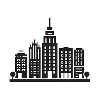 Linear Downtown Scene vector