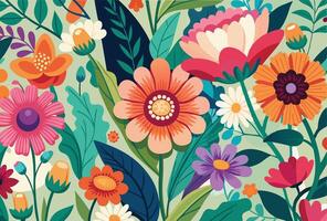 Floral Graphic for Summer Style Spring Bloom Pattern for Designers vector