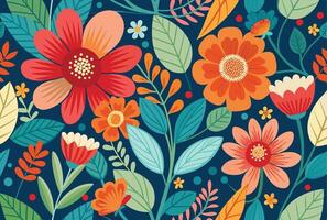 Soft Botanical Spring Design Springtime Flower Design Pattern vector