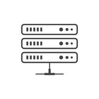 Computer server icon vector