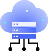 Cloud Data Center and Edge Computing Smart Manufacturing and Industry Icon Illustration vector