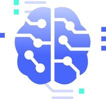 Deep learning neural networks ai brain Smart Manufacturing and Industry Icon Illustration vector