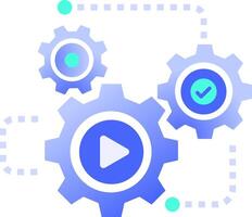 Automated Quality Control Systems process automation Smart Manufacturing and Industry Icon Illustration vector