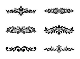 Elegant and decorative floral design elements for graphic design and borders vector