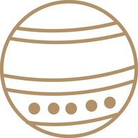 Minimalist christmas ball with horizontal stripes and dots, representing a simple and elegant decoration for christmas festivities, bringing a touch of style to the holiday season vector