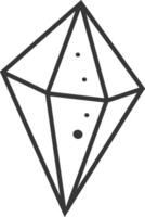 Minimalist illustration featuring hand drawn diamond shape with simple black lines and dots, creating a clean, modern aesthetic on a white background vector