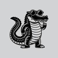 Realistic Crocodile Drawing Precision and Depth vector