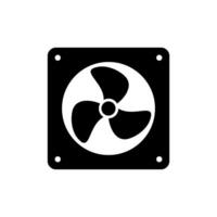 Car fan cooling line and glyph icon isolate on white background. vector