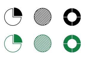 Pie chart infographic set, Circle diagram collection with sections or parts, illustration vector