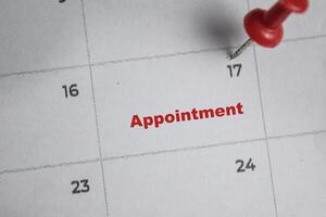 17th day of the month. writing text Appointment on calendar date. Save the date. Day of the year concept. photo