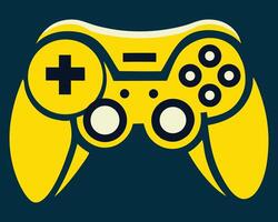 Yellow Game Controller Logo Gaming Icon, Game Symbol, Controller Design vector