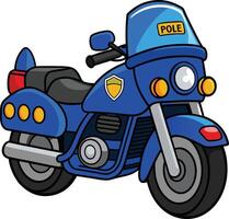 WebFront Side View of Police Motorcycle Design for Law Enforcement, Security, and Emergency Services vector