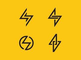 Lightning Logo Electrical Energy, Flash Symbol of Power, Speed, and Fast Concept for Branding vector