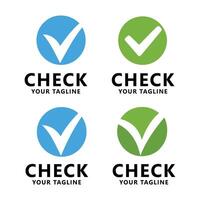 Check Mark Icons with Custom Tagline vector