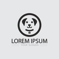 Sitting Puppy with Leash Icon for Dog Walking Services vector