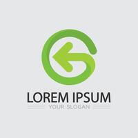 Gradient Arrow Icon for App and Web Interfaces and G letter arrow vector