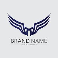 Stylized Winged Letter Logo Icon for Monogram, Initial Branding, and Minimal Design vector