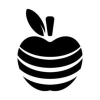 abstract wave apple monochrome design vector