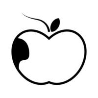 abstract fragile apple monochrome design vector
