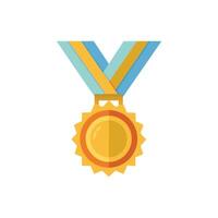 Gold Medal flat illustration on white background vector