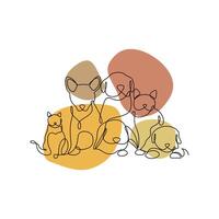 Design contains a group of animals for cute and beautiful decoration vector