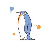Design wall art pinguin, illustration design pinguin image for wall art print vector