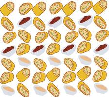 egg roll pattern free vector