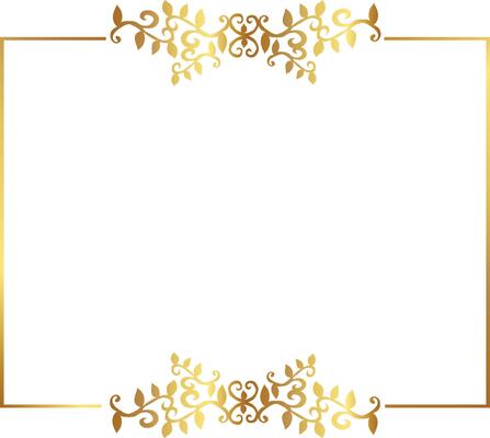 Golden warm gold frame