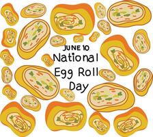 National egg roll day free vectors