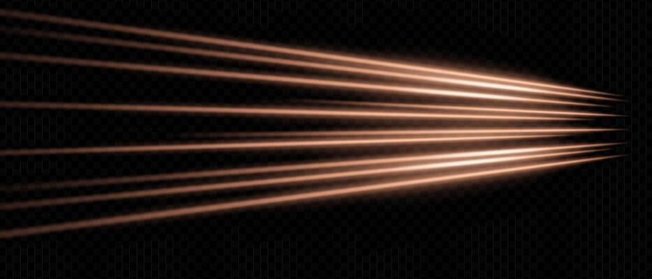 A glowing light beam is shown on a black background