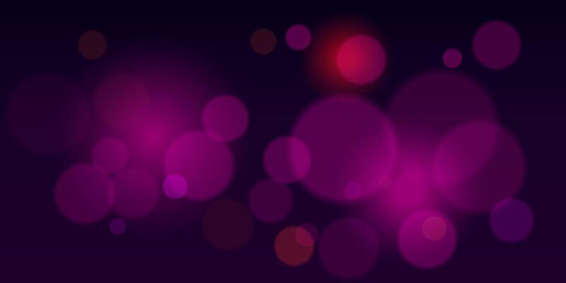 A purple background with circles and red lights