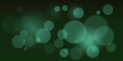 Green abstract background with circles vector