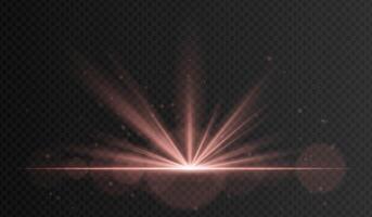 A glowing light with a starburst effect vector