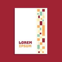 Geometric Rectangle Tape on Abstract Composition for Book Cover Design vector