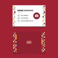 Name Card Design with Geometric Rectangle Tape on Abstract Composition vector