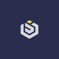Letter SV Luxurious Simple Monogram Hexagonal Logo vector