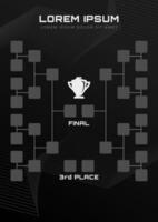 Tournament Bracket with 16 Team for Championship Event with Line Textured on Portrait Orientation vector