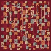 Geometric Rectangle Tape on Abstract Composition with Scratch Textured vector