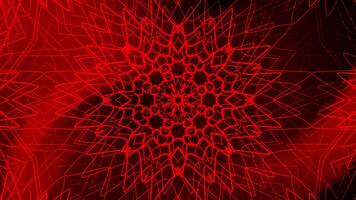 Red lines create a symmetrical fiery flower pattern ideal for branding, backgrounds, or modern graphic design projects. video