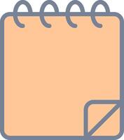 Flat Spiral Notebook Icon for Notes and Planning vector
