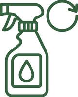 Refillable spray bottle icon with recycle symbol vector