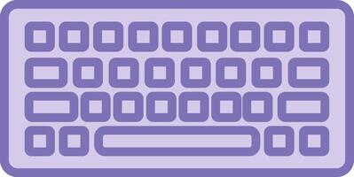 Flat Keyboard Icon for Tech and Typing Interfaces vector