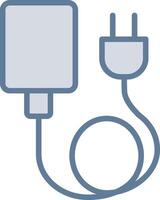 Flat Charger Icon for Power and Electronics vector