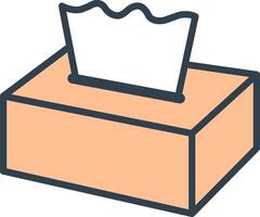 Tissue box icon in flat style vector