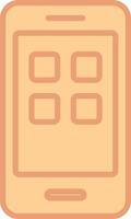 Flat Smartphone Icon with App Interface Display vector