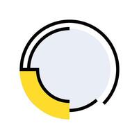 Futuristic Circle HUD Element. Modern Circular Interface Frame Design. SciFi Circle Graphic Overlay Template. vector